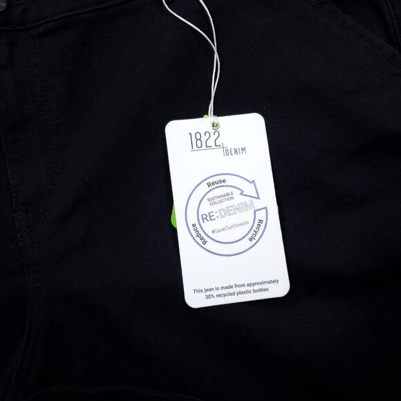 1822 Denim Crop Skinny Jeans Stretch Black Women's Plus Size 24W Re:Denim - Picture 3 of 10